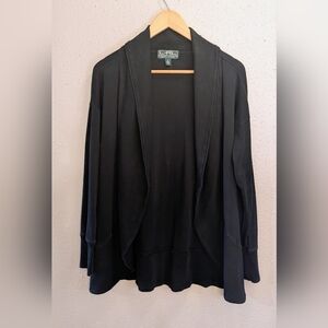 Lauren Active by Lauren Ralph Lauren: Black Open-Front Cardigan